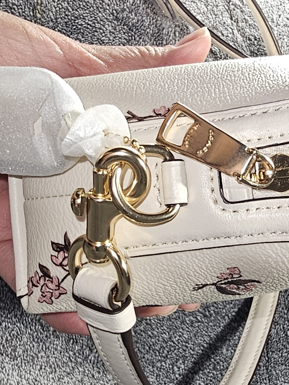 Coach White Floral & Ladybug Crossbody Bag - Picture 14 of 15